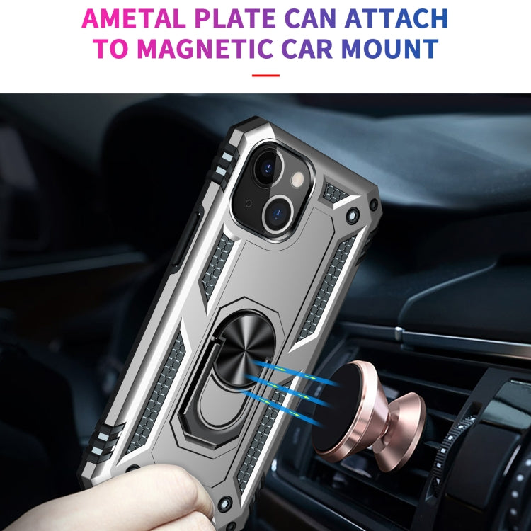 For iPhone 13 Shockproof TPU + PC Protective Case with 360 Degree Rotating Holder