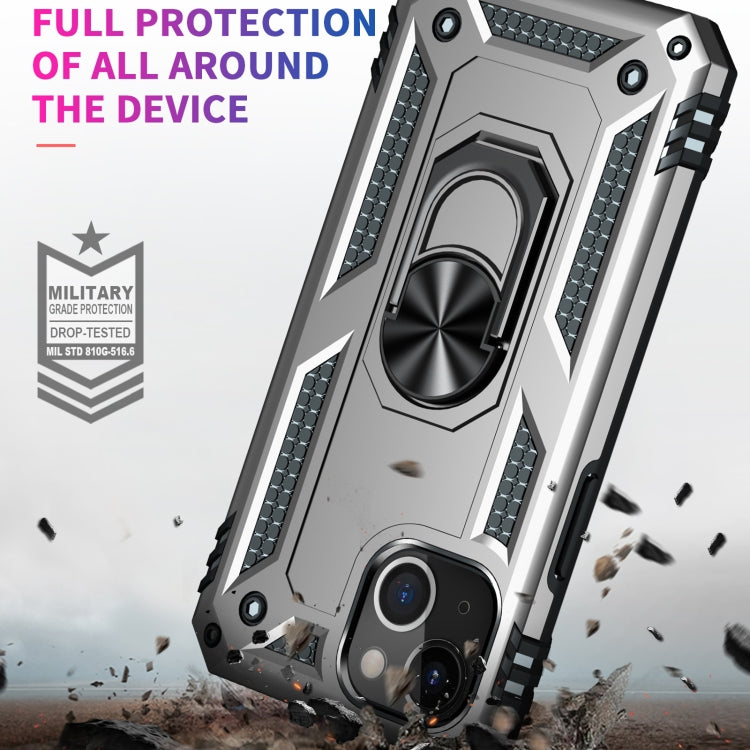 For iPhone 13 Shockproof TPU + PC Protective Case with 360 Degree Rotating Holder