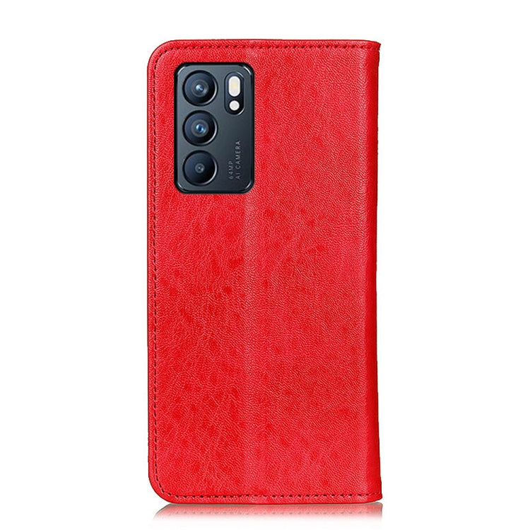 For OPPO Reno6 5G Magnetic Crazy Horse Texture Horizontal Flip Leather Case with Holder & Card Slots & Wallet