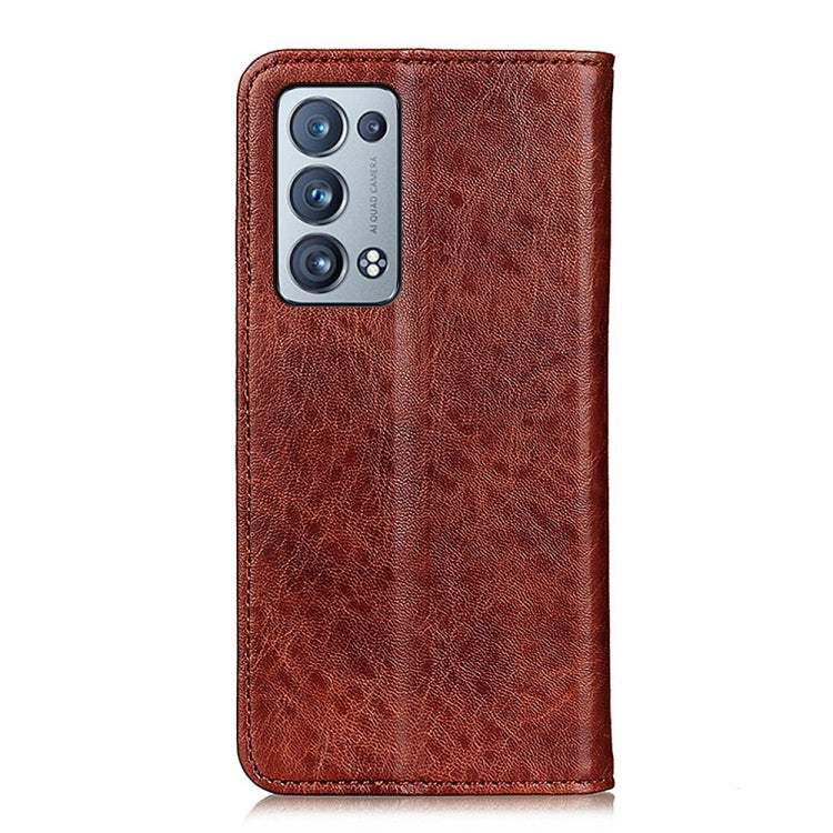 For OPPO Reno6 Pro+ 5G Magnetic Crazy Horse Texture Horizontal Flip Leather Case with Holder & Card Slots & Wallet