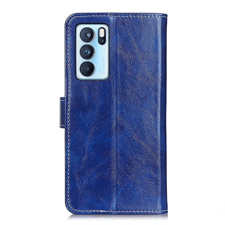For OPPO Reno6 Pro 5G Retro Crazy Horse Texture Horizontal Flip Leather Case with Holder & Card Slots & Photo Frame & Wallet
