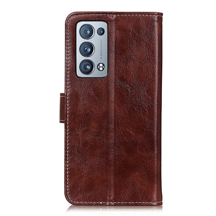 For OPPO Reno6 Pro+ 5G Retro Crazy Horse Texture Horizontal Flip Leather Case with Holder & Card Slots & Photo Frame & Wallet
