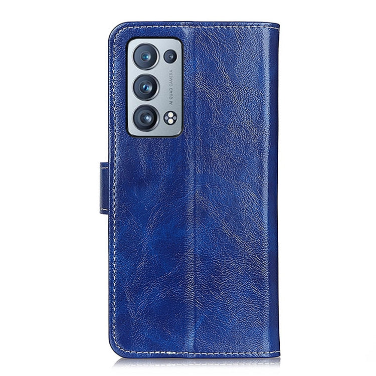 For OPPO Reno6 Pro+ 5G Retro Crazy Horse Texture Horizontal Flip Leather Case with Holder & Card Slots & Photo Frame & Wallet