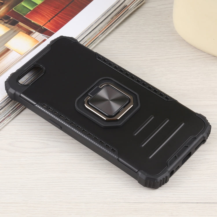 For OPPO A1k Fierce Warrior Series Armor All-inclusive Shockproof Aluminum Alloy + TPU Protective Case with Ring Holder