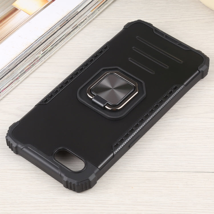 For OPPO A1k Fierce Warrior Series Armor All-inclusive Shockproof Aluminum Alloy + TPU Protective Case with Ring Holder