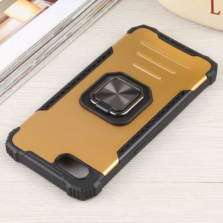 For OPPO A1k Fierce Warrior Series Armor All-inclusive Shockproof Aluminum Alloy + TPU Protective Case with Ring Holder