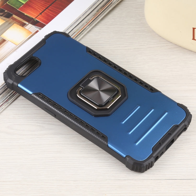 For OPPO A1k Fierce Warrior Series Armor All-inclusive Shockproof Aluminum Alloy + TPU Protective Case with Ring Holder