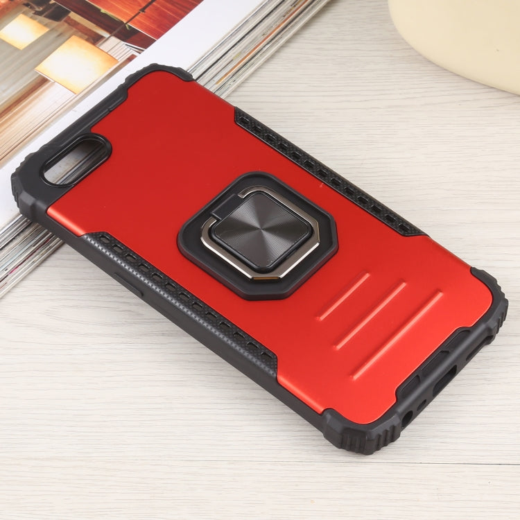 For OPPO A1k Fierce Warrior Series Armor All-inclusive Shockproof Aluminum Alloy + TPU Protective Case with Ring Holder