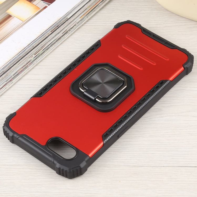 For OPPO A1k Fierce Warrior Series Armor All-inclusive Shockproof Aluminum Alloy + TPU Protective Case with Ring Holder