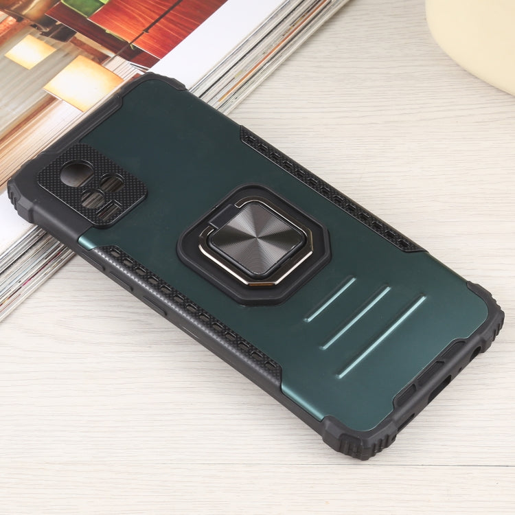 For vivo V20 Fierce Warrior Series Armor All-inclusive Shockproof Aluminum Alloy + TPU Protective Case with Ring Holder