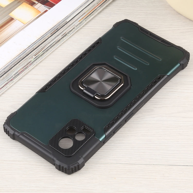 For vivo V20 Fierce Warrior Series Armor All-inclusive Shockproof Aluminum Alloy + TPU Protective Case with Ring Holder