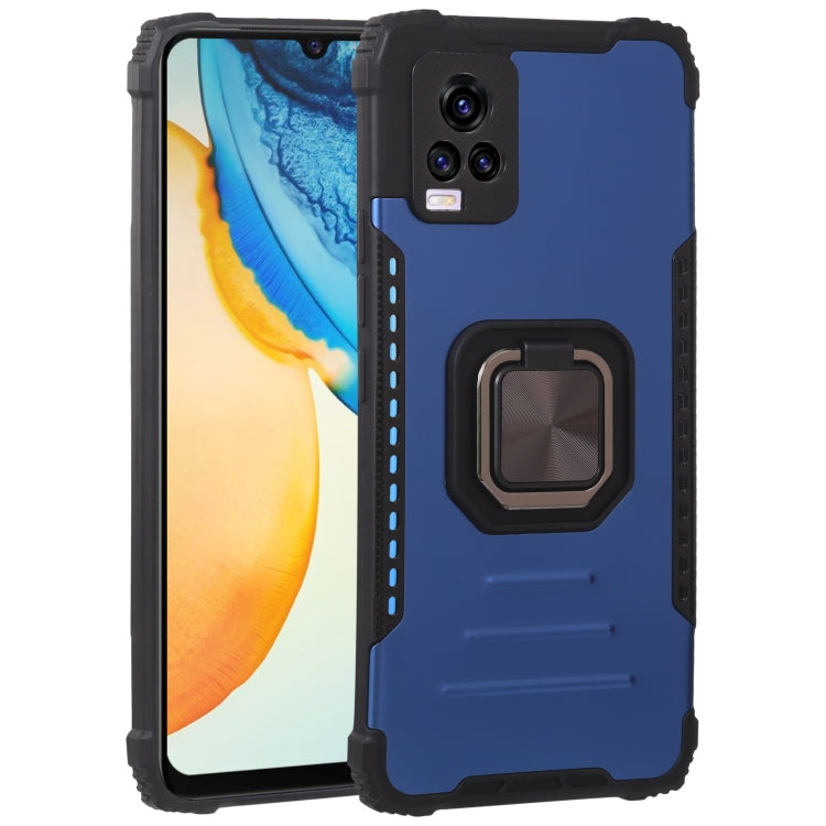 For vivo V20 Fierce Warrior Series Armor All-inclusive Shockproof Aluminum Alloy + TPU Protective Case with Ring Holder