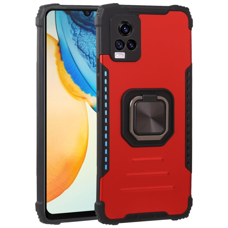 For vivo V20 Fierce Warrior Series Armor All-inclusive Shockproof Aluminum Alloy + TPU Protective Case with Ring Holder