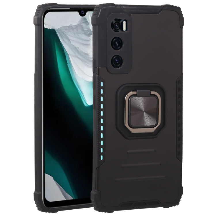 For vivo V20 SE Fierce Warrior Series Armor All-inclusive Shockproof Aluminum Alloy + TPU Protective Case with Ring Holder