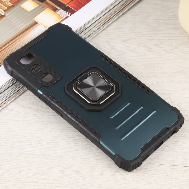 For vivo V20 SE Fierce Warrior Series Armor All-inclusive Shockproof Aluminum Alloy + TPU Protective Case with Ring Holder