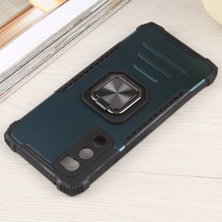 For vivo V20 SE Fierce Warrior Series Armor All-inclusive Shockproof Aluminum Alloy + TPU Protective Case with Ring Holder