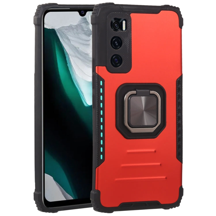 For vivo V20 SE Fierce Warrior Series Armor All-inclusive Shockproof Aluminum Alloy + TPU Protective Case with Ring Holder