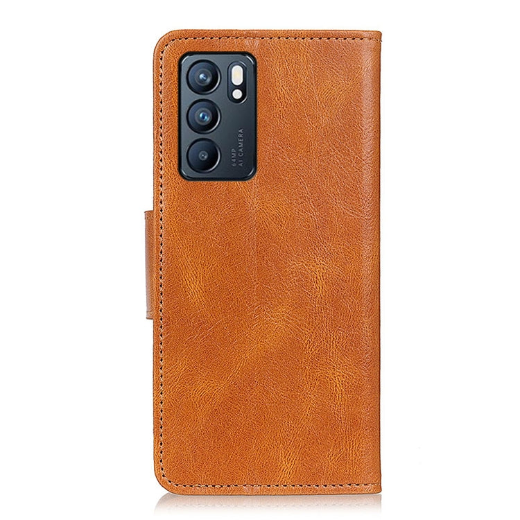 For OPPO Reno6 5G Mirren Crazy Horse Texture Horizontal Flip Leather Case with Holder & Card Slots & Wallet