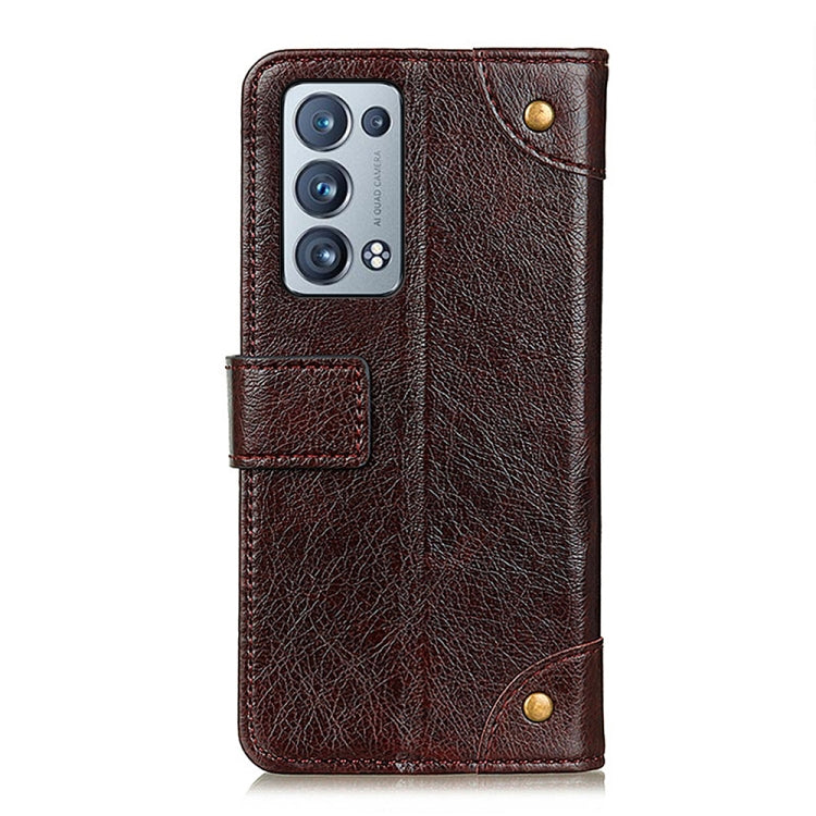 For OPPO Reno6 Pro+ 5G Copper Buckle Nappa Texture Horizontal Flip Leather Case with Holder & Card Slots & Wallet