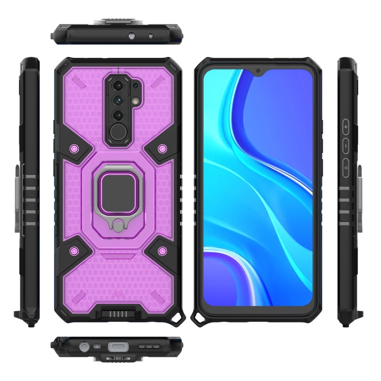 For Xiaomi Redmi 9 Space PC+TPU Ring Holder Protective Case
