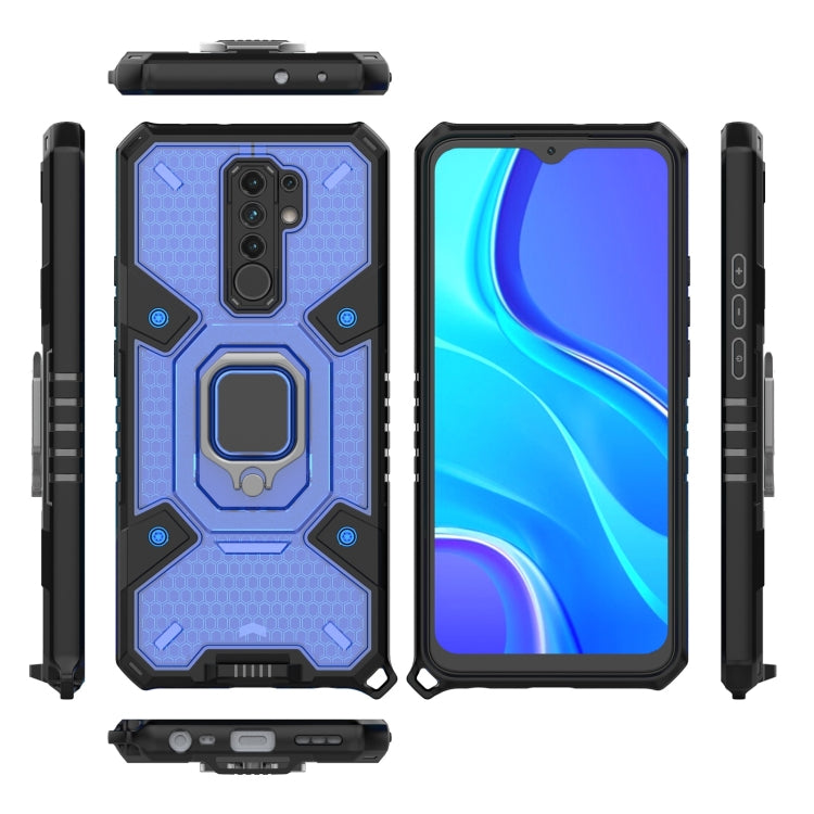 For Xiaomi Redmi 9 Space PC+TPU Ring Holder Protective Case