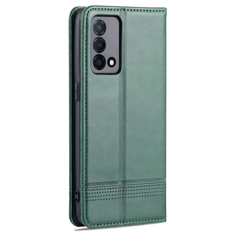 For OPPO K9 5G AZNS Magnetic Calf Texture Horizontal Flip Leather Case with Card Slots & Holder & Wallet
