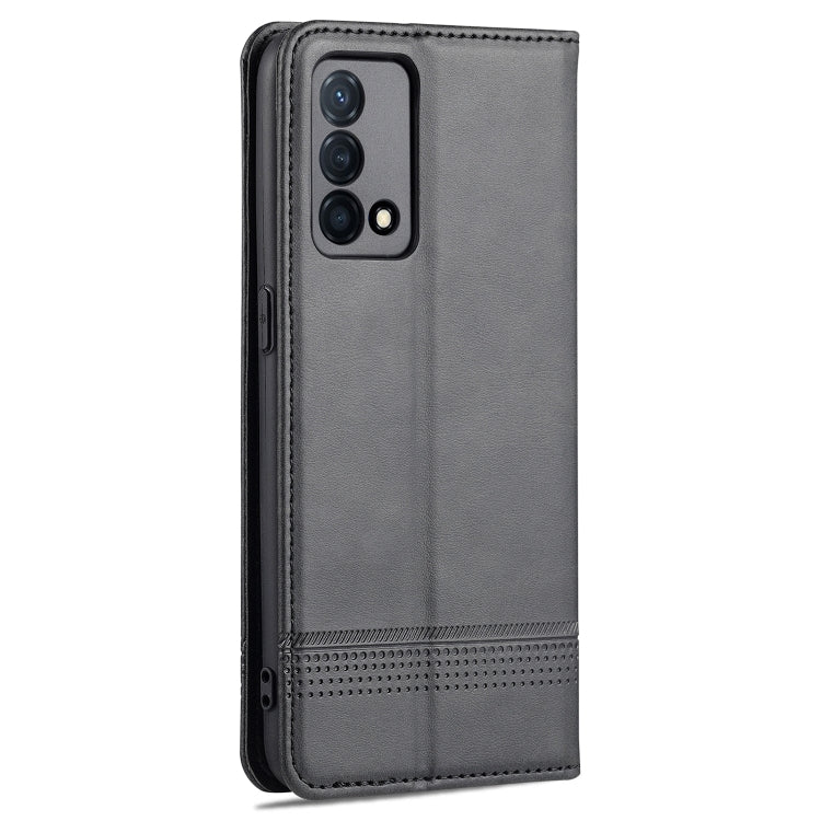 For OPPO K9 5G AZNS Magnetic Calf Texture Horizontal Flip Leather Case with Card Slots & Holder & Wallet