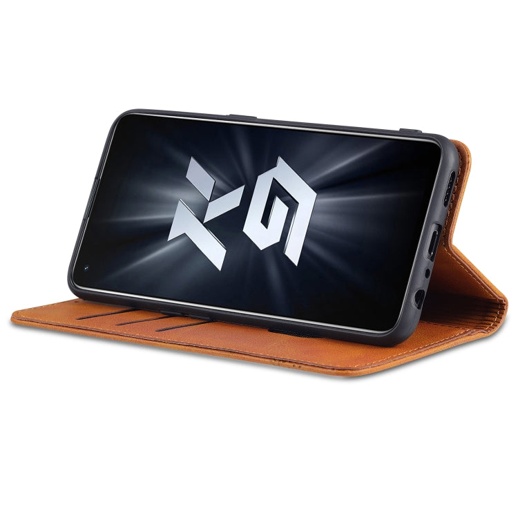 For OPPO K9 5G AZNS Magnetic Calf Texture Horizontal Flip Leather Case with Card Slots & Holder & Wallet