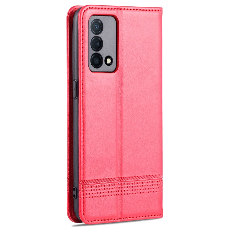 For OPPO K9 5G AZNS Magnetic Calf Texture Horizontal Flip Leather Case with Card Slots & Holder & Wallet