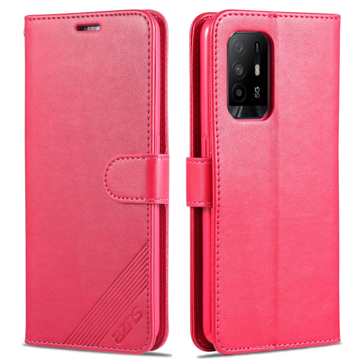 For OPPO A94 5G / Reno5Z 5G / F19 Pro+ 5G AZNS Sheepskin Texture Horizontal Flip Leather Case with Holder & Card Slots & Wallet