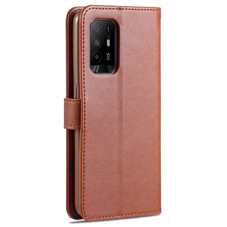 For OPPO A94 5G / Reno5Z 5G / F19 Pro+ 5G AZNS Sheepskin Texture Horizontal Flip Leather Case with Holder & Card Slots & Wallet