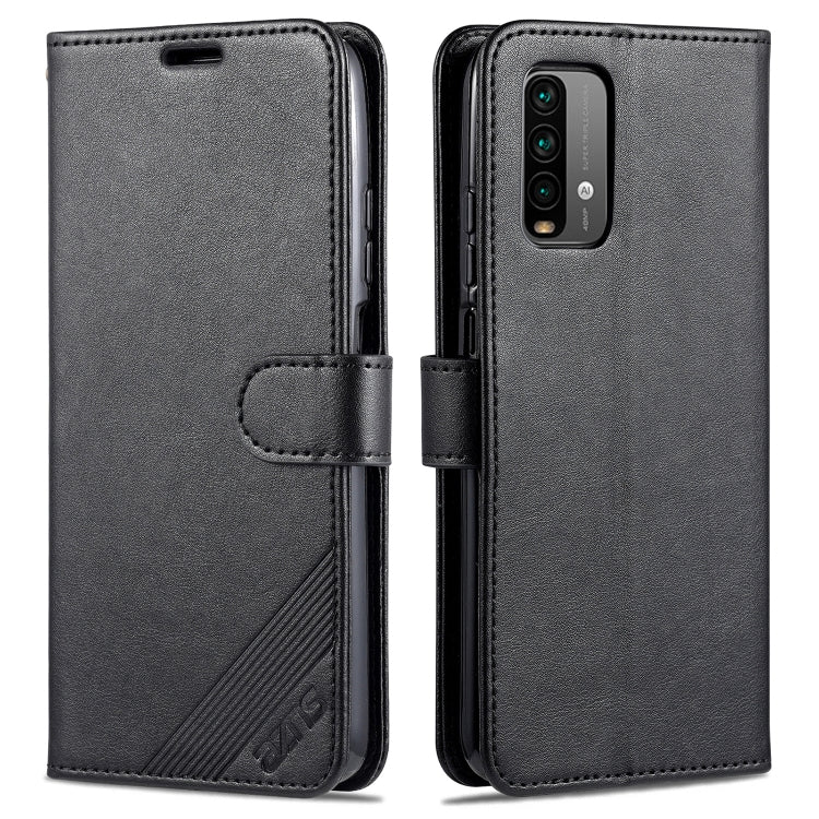 For Xiaomi Redmi Note 9 4G AZNS Sheepskin Texture Horizontal Flip Leather Case with Holder & Card Slots & Wallet