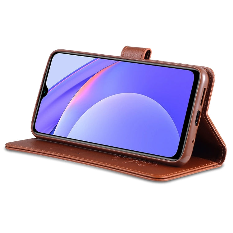 For Xiaomi Redmi Note 9 4G AZNS Sheepskin Texture Horizontal Flip Leather Case with Holder & Card Slots & Wallet