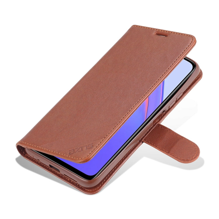 For Xiaomi Redmi Note 9 4G AZNS Sheepskin Texture Horizontal Flip Leather Case with Holder & Card Slots & Wallet