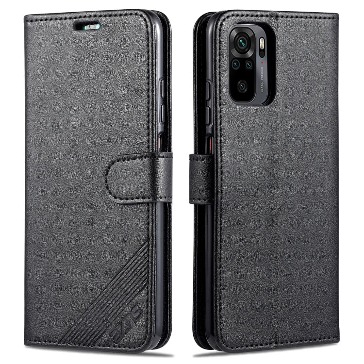 For Xiaomi Redmi Note 10 4G AZNS Sheepskin Texture Horizontal Flip Leather Case with Holder & Card Slots & Wallet