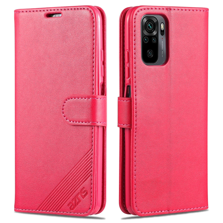 For Xiaomi Redmi Note 10 4G AZNS Sheepskin Texture Horizontal Flip Leather Case with Holder & Card Slots & Wallet
