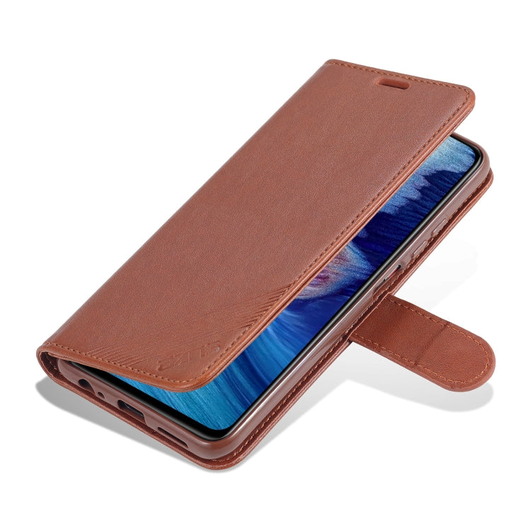 For Xiaomi Redmi Note 10 4G AZNS Sheepskin Texture Horizontal Flip Leather Case with Holder & Card Slots & Wallet