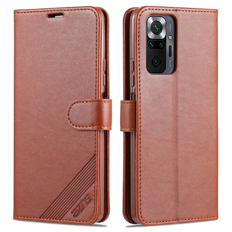 For Xiaomi Redmi Note 10 Pro AZNS Sheepskin Texture Horizontal Flip Leather Case with Holder & Card Slots & Wallet
