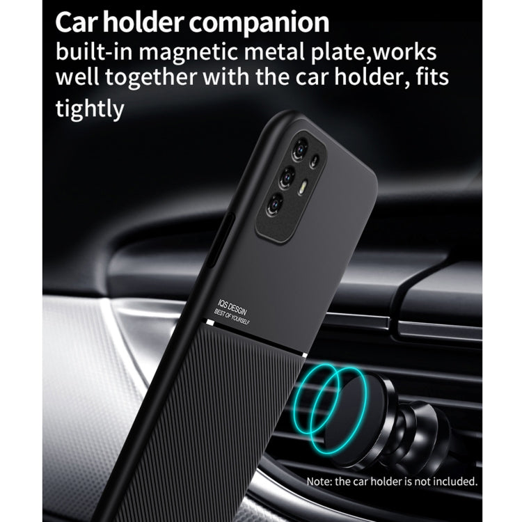 For OPPO A95 5G Classic Tilt Strip Grain Magnetic Shockproof PC + TPU Case