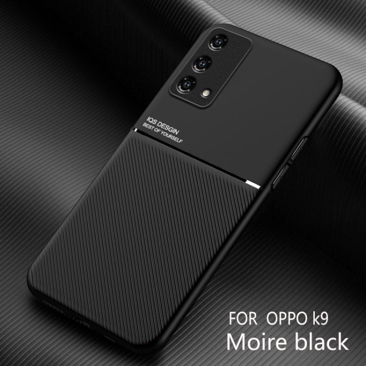 For OPPO K9 Classic Tilt Strip Grain Magnetic Shockproof PC + TPU Case