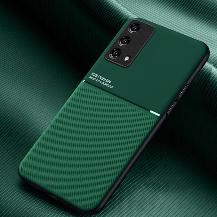 For OPPO K9 Classic Tilt Strip Grain Magnetic Shockproof PC + TPU Case