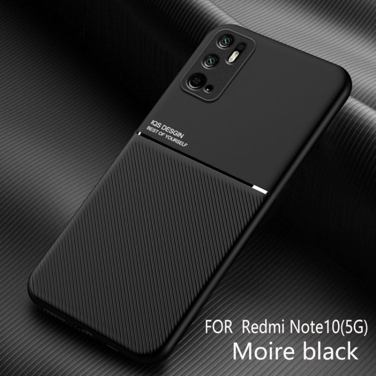 For Xiaomi Redmi Note 10 5G Classic Tilt Strip Grain Magnetic Shockproof PC + TPU Case