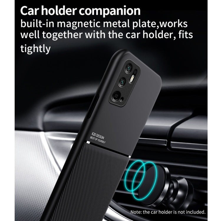 For Xiaomi Redmi Note 10 5G Classic Tilt Strip Grain Magnetic Shockproof PC + TPU Case