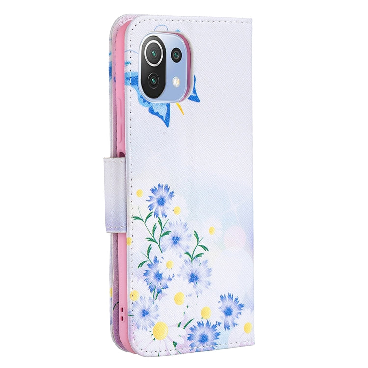 For Xiaomi Mi 11 Lite Colored Drawing Pattern Horizontal Flip Leather Case with Holder & Card Slots & Wallet