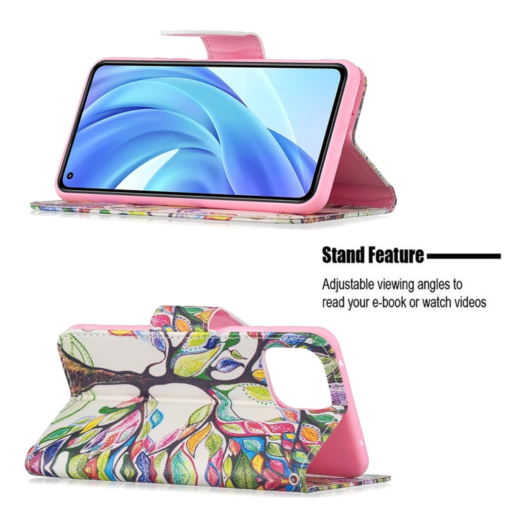 For Xiaomi Mi 11 Lite Colored Drawing Pattern Horizontal Flip Leather Case with Holder & Card Slots & Wallet