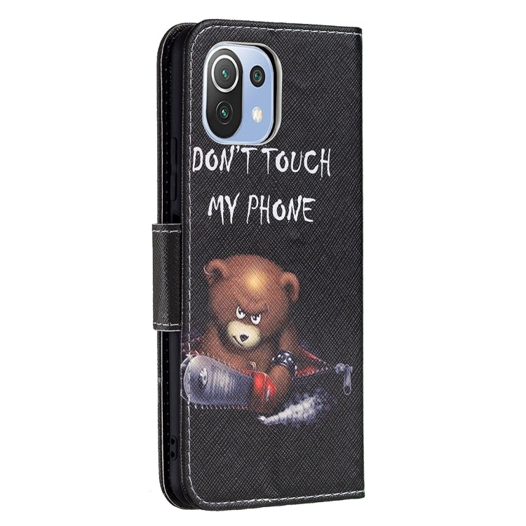 For Xiaomi Mi 11 Lite Colored Drawing Pattern Horizontal Flip Leather Case with Holder & Card Slots & Wallet