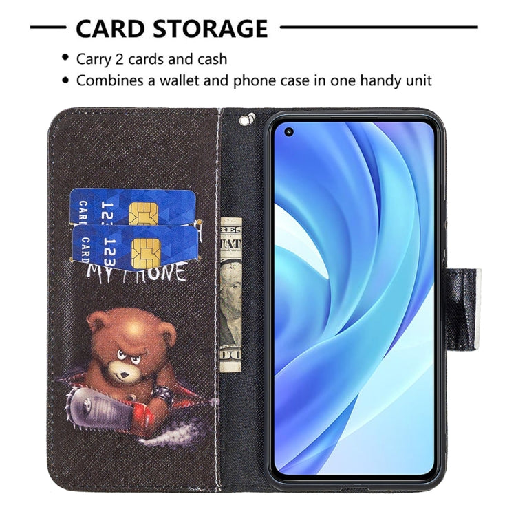 For Xiaomi Mi 11 Lite Colored Drawing Pattern Horizontal Flip Leather Case with Holder & Card Slots & Wallet
