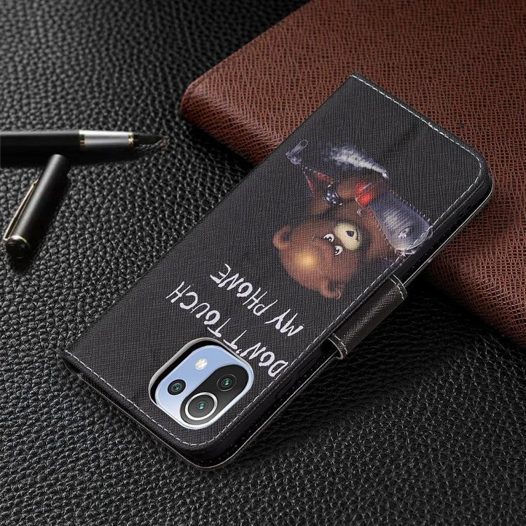 For Xiaomi Mi 11 Lite Colored Drawing Pattern Horizontal Flip Leather Case with Holder & Card Slots & Wallet