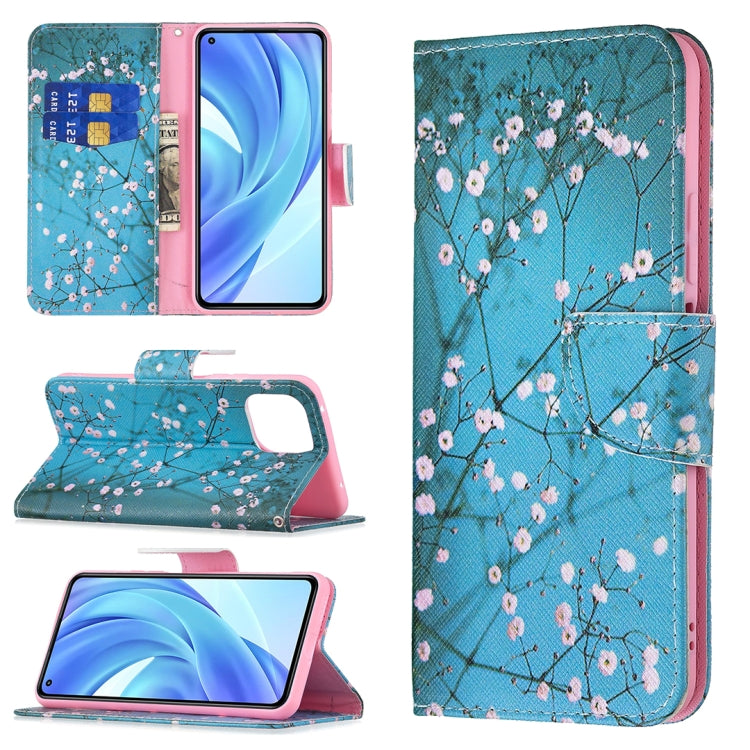 For Xiaomi Mi 11 Lite Colored Drawing Pattern Horizontal Flip Leather Case with Holder & Card Slots & Wallet