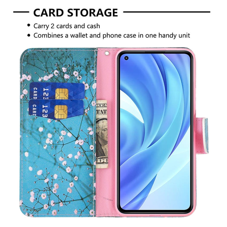 For Xiaomi Mi 11 Lite Colored Drawing Pattern Horizontal Flip Leather Case with Holder & Card Slots & Wallet